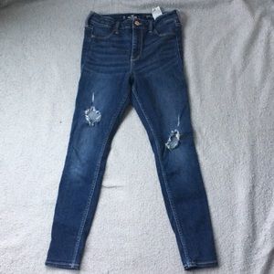 High waisted skinny jeans